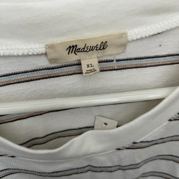 Striped White and Black Women's Top - Picture 2 of 8